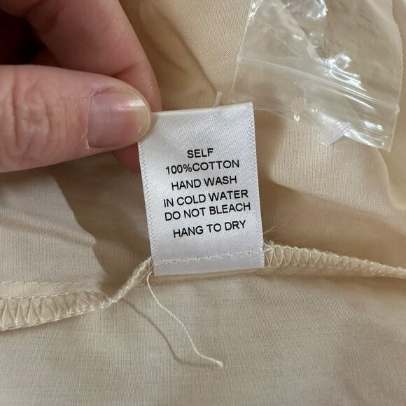 Joh Wilder Top Oversized Smocked Blouse in Cream -XS - Picture 8 of 9